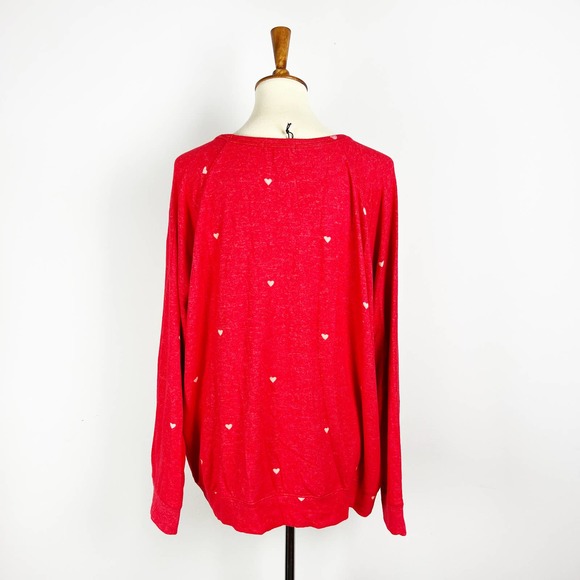 NWT Buffalo David Bitton Red fuzzy heart pullover sweater jumper Size XXL - Picture 7 of 7